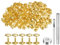 QUARKZMAN 100 Juegos Cuero Remaches 12 x 12 mm Remaches de Metal de Doble Tapa Broches de Presión Sujetadores con 3 Herramientas de Instalación para Cuero Manualidades Tono Dorado