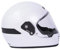 BY CITY Motorradhelm Rider, Helmschale oder Helmschale aus Faser, mit injiziertem Visier und Belüftungsöffnungen, herausnehmbar und waschbar, im Café-Racer-Stil (L, weiß)