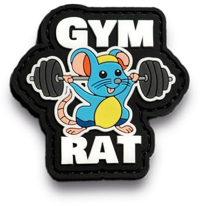 Patches Klett - PVC Patch für taktische Rucksäcke und Westen Cross Training und Fitnessstudio - Aufnäher mit Klettverschluss - Militär Patch Klett - Gym Rat geprägter Klettaufnäher Zubehör