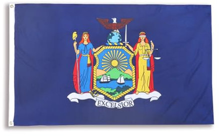 Sonia Originelli New York Länderflagge 90 x 150 cm - Fanartikel in der new york Nationalflagge für WM, EM und Public Viewing