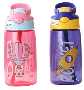 Botella agua para niños reutilizable, libre de BPA. De facil uso para los mas pequeños, sistema antigoteo, es ideal para el colegio, excursiones y otras actividades.