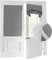 aquota Blackout Door Curtain Door Blinds - Front Door Blinds Thermal French Door Curtains Sticker for Door Window Privacy Room Darkening Curtains Sidelight Curtain Tie up Shade Portable 25*40inch Grey