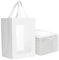 EUSOAR Sacchetti Regalo Bianchi - 20 Pezzi Buste Carta con Manico e Finestra - 230GSM, 20x16x30cm - per Compleanno