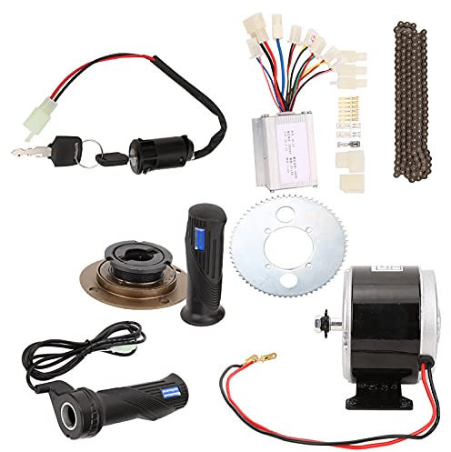 Srliya 250 W 24 V Hochgeschwindigkeits-Fahrrad-Umrüstsatz, 9-teiliges Bürstenmotor-Set Fahrrad, Zubehör die Umrüstung von Fahrrädern auf E-Bikes