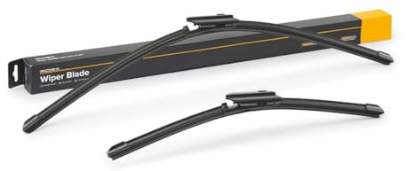 RIDEX Scheibenwischer Set Wischerblätter Set mit Spoiler Frontscheibenwischer Vorne Wischblattausführung: Flachbalkenwischblatt Rahmenlos Länge 1: 650mm Länge 2: 425mm 298W17161