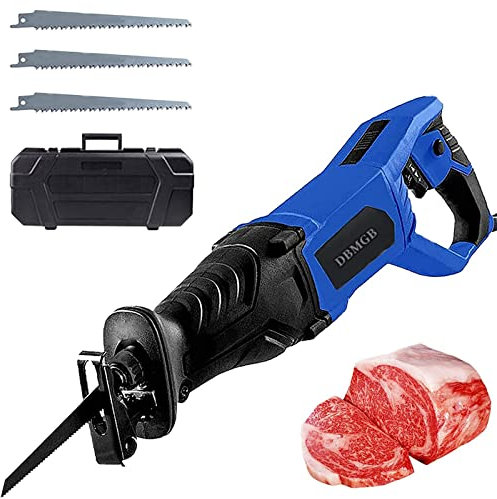 BAOSHIDAER Electric Bone Saw Commercial Butcher Bone and Meat Saw, Butcher Bone Band Saw for Cutting Frozen Meat, Bones and Bacon, 6 Speed Adjustable, Portable and Powerful