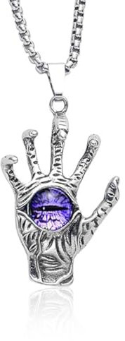 EIYVUAL Collier en Acier Inoxydable Chaîne en acier titane pendentif palmier Bar Pendentif pour Hommes et Femmes, 60 cm, Unisex, Adultes de tous âges