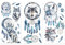 Peacoblue UV DTF Rub-On Transferfolie Möbel-Sticker Traumfänger und Wolf Muster 15x30cm, 3 Stk. Wasserfeste Deko-Transferaufkleber für Möbel Gläser Porzellan Wäscheschränke Kommoden Holz Kunststoff
