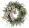 Corona para puerta de Navidad, 45 cm, decoración navideña para puerta de casa con campanas, corona de Navidad artificial, decoración para interior y exterior