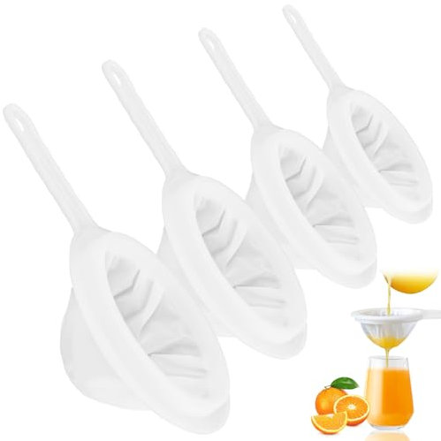 Filtro colador, colador fino con mango, malla 400/300/200/100, colador de cocina, plástico, filtro de embudo ultrafino, colador de mano, pequeño colador para zumos, leche, café, leche de soja