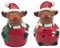 Lesser & Pavey - Juego de 2 saleros y pimenteros de reno, vajilla festiva para cenas de Navidad, adorable diseño de reno, accesorio de cocina perfecto de temporada y regalo para los amantes de la