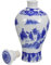 OFFSCH Botella de Licor China de Porcelana Blanca Y Azul Hecha a Mano Tarro de Licor de Cerámica Fina