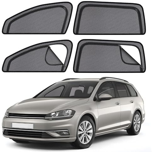 ZATOOTO Sonnenschutz Auto Seitenscheibe Kompatibel mit VW Golf 7 Variant 2015-2021, 4 Stück Magnetische Auto Fenster Verdunkelung für UV-Schutz, Privatsphäre, Belüftung und Insektenschutz