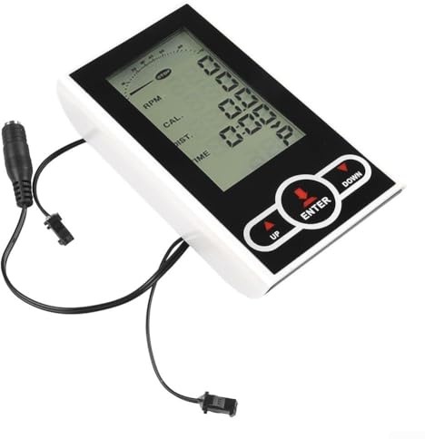 Speedometer Monitor Display For Exercise Bikes Multi Function Display For Tracking Time, Mileage, Calories Burned And Heart Rate