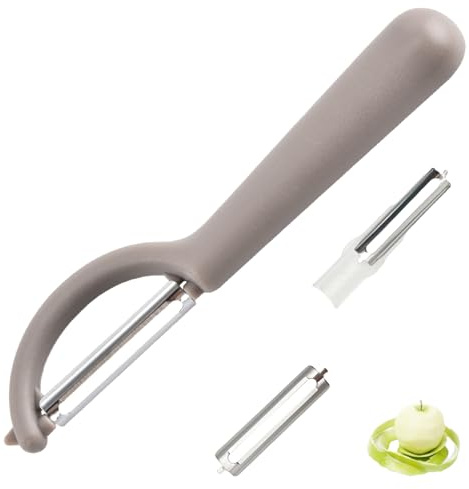 P-Sparschäler für Tupper mit 2 Ersatzklingen,Schäler für Tupperware Ersatzteile,Kartoffelschäler für Spargelschäler,Edelstahl Ersatzklinge für Gemüseschäler,Schälmesser,Orangenschäler