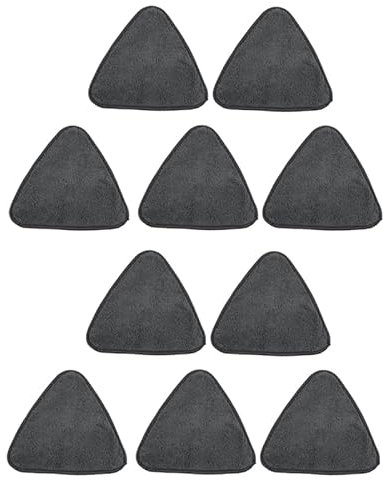 Tuesoa 10PCS PañO de Microfibra Triangular Trapeador de Polvo Almohadillas de Cabeza de Repuesto Limpieza de Vidrio Trapos de Microfibra para Barrer Piso