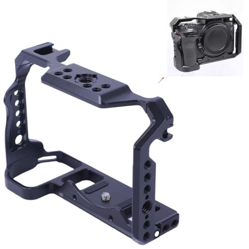 Camera Cage Compatible with Nikon Z5 Z5II Z6 Z6II Z7 Z7II, with Arca-Swiss Fit Quick Release Plate, Aluminum Alloy DSLR Rig Stabilizer with Cold Shoe, 1/4 & 3/8 Holes for Filmmaking, Video Shooting