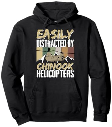 Chopper Pilot Military Aviation CH-47 Chinook Helicopter Pullover Hoodie