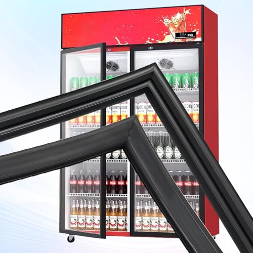 BKNCQ Guarnizione Vetrina Refrigerata,Guarnizione Magnetica di Ricambio per Porta Vetrina Frigo,Alta Tenuta,Nero/Bianco