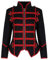 Veste Femme Militaire Emo Punk Batteur - Noir Rouge (FR 38)