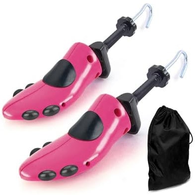 CuteHome Pair of Men Shoe Stretcher, Two-Way shoe Tree,Shoe Stretchers Mens Expands Length Width of shoes(Red)