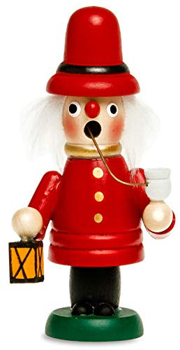 Sikora RM-G Mini Räuchermännchen aus Holz, Größe:Höhe ca. 12 cm, Farbe/Modell:G6 Nachtwächter rot