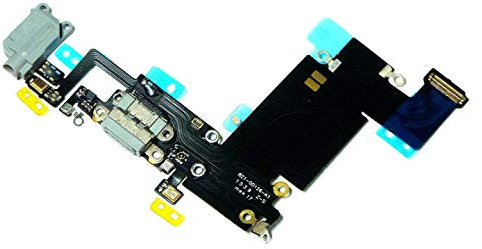 handywest Kompatibel für iPhone 6S Plus Ladebuchse Flex Dock Connector Charging Audio Buche Mikrofon Grau