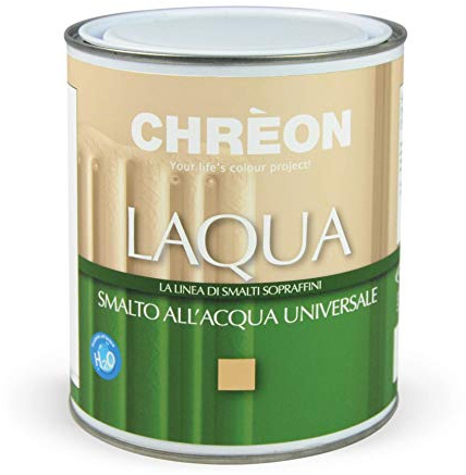 Smalto all'acqua Opaco o Lucido universale Inodore Atossico, per tutte le superfici. (3,00 LT, Bianco Lucido)