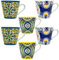 NAMAI Set 6 Tazzine Caffe Particolari - Porcellana - Adatto Alla Lavastoviglie e Microonde - 6cm x 6cm - Tazzine Caffe Moderne - Idea Regalo - Tazzine Caffe Colorate (MIX)