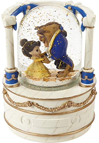 Precious Moments 203161 Disney Die Schöne und das Biest True Beauty is Found Within Resin/Glass Musical Snow Globe