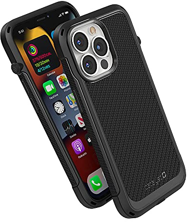 Catalyst iPhone 13 Pro Case Vibe Series, Compatible with MagSafe, Drop Proof Protection, Slim Case Design, with Lanyard (Stealth Black)