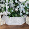 XmasExp Weihnachtsbaum Kragen 85 cm Pailletten Baum Rock für Weihnachten Urlaub Home Decor Weihnachtsbaum Ring Stand Base Cover Große Größe 6 Stück Weiß
