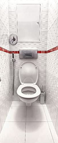 A.Monamour Türtapete Selbstklebend Türfolie Türposter 3D Toiletten Szene Vinyl Folie Türdeko Tapete Wandbild Türaufkleber Türtattoo 90 x 200 cm