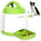 PETGEEK Treat Dispenser Dog Feeder, Automatic Pet Feeder with Dual Power Supply and Remote Control, Dog Puzzle Toys and Interactive Toys in One for Indoor or Outdoor Play (Green)