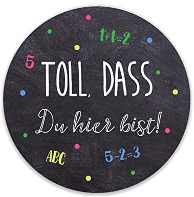 50 x Sticker Schulanfang Toll, dass du hier bist Einschulung Aufkleber