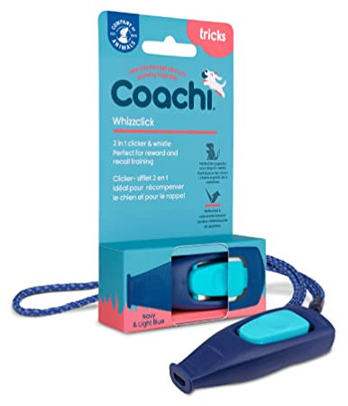 Coachi Whizzclick, 2-in-1 kombinierter Clicker und Pfeife, Hundetrainingspfeife für Rückruf- und Clickertraining zur Belohnung, verstellbares und reflektierendes Trageband, für alle Hunde und Welpen