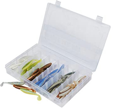 Abu Garcia Paddletail Soft Lure Kit, 60 Gummiköder in einer Reihe von erprobten und bewährten Farben, perfekt für Barsch, Hecht und Zander – tolle Schwimmaktion, inklusive Tackle Box