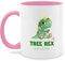 Tasse Tassen 325ml - Weihnachtstasse Weihnachten - Tree Rex - Merry Christmas - 325 ml - Rosa - weihnachtstassen weihnachtsmotiv mug weihnachtsbecher weihnachts cup wichteltassen weihnachtsmotiven