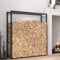 vidaXL Brennholzregal, Kaminholzregal mit viel Stauraum, Kaminholzständer Witterungsbeständig, Feuerholzregal Brennholz Kaminholz Regal, Mattschwarz Stahl