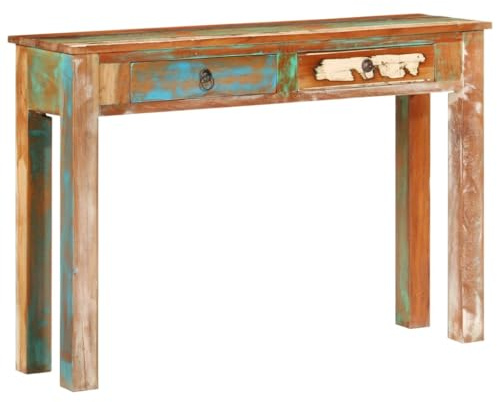 vidaXL Konsolentisch 110x30x75 cm Altholz Massiv