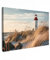 MuchoWow© Bild auf Leinwand 90x60 cm Schlafzimmer Bilder Wand Deko Wohnzimmer Modern Wanddeko Bilderwand Geschenk Maritime - Leuchtturm - Gras - Dünen - Meer - Natur - Maritim
