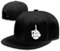 Tijeyi Snapback Hüte für Männer Schädel Hut Flat Bill Hut für Jungen Snap Rucksack Baseball Cap Skelett Hand Schwarz, Mittelfinger, 1