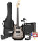 Max Gigkit Wireless Quilt Top Guitar Pack - Ideal Beginner Electric Guitars Set with 20W Amplifier, Accessories & 6 Months Online Lessons - Black Finish for Aspiring Musicians