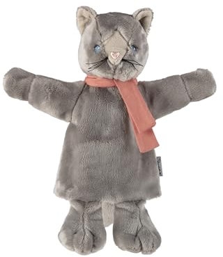 Pupazzo a mano gatto giocattolo morbido per teatro Kasperle, raccontare storie e primo gioco di ruolo, per ragazze e ragazzi