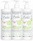 EVOLUDERM - Lait de Toilette Doux Visage & Corps Bébé - 500 ml - 98% d'Origine Naturelle - Végan - Fabrication Française - Lot de 3 x 500 ml