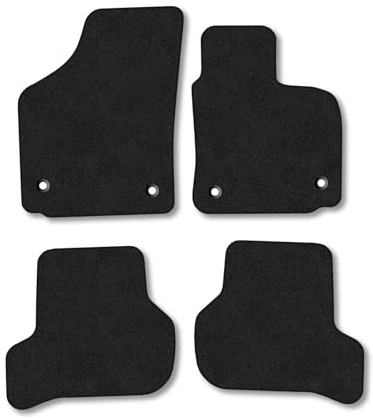 Seat Leon (2005-2009) Car Mats Accessories Tailored Fit Carpet Floor Mats Non Slip Black Trim Full Coverage Compatible Accessory Front Rear Set Anti Slip Granulated Backing Hand-Finished Clips