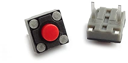 BaoFufc 6 Mm 2 Pin Momentary Tact Push Button Switch Through Hole Breadboard Friendly for The Panel PCB 5M Clicks Microswitches for Mouse