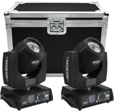 WZYBUTA Cabeza Movil 230W 7R Beam DMX512 17 Gobos 14 Colores Iluminación de Escenario Luces DJ para Fiestas Conciertos Navideña Halloween Escenarios de Actuación