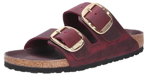 Birkenstock Arizona, Sandali Donna (Stretto), R05 Borgogna, 38 EU