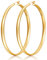 Senteria Creolen Gold für Damen 14 Karat vergoldete Creolen Leichte Creolen Gold Groß Hypoallergen Dicke Ohrringe Creolen Gold für Damen 70MM